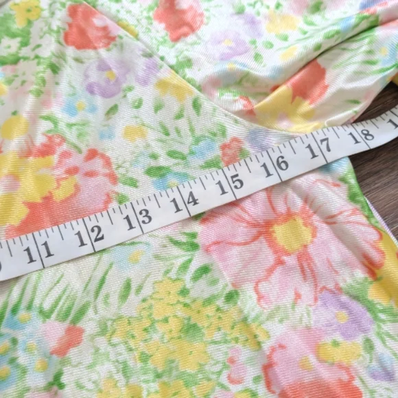 Vintage Floral 60s 70s Half Zip Pullover Robe Small Night Gown - Picture 2 of 9